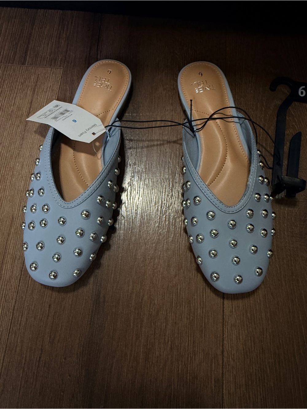 NWT Sz 6 Time and Tru Women's Studded Mules